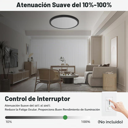 zemty Paquete de 12 luces LED de techo empotradas, 7 pulgadas, 15 W...