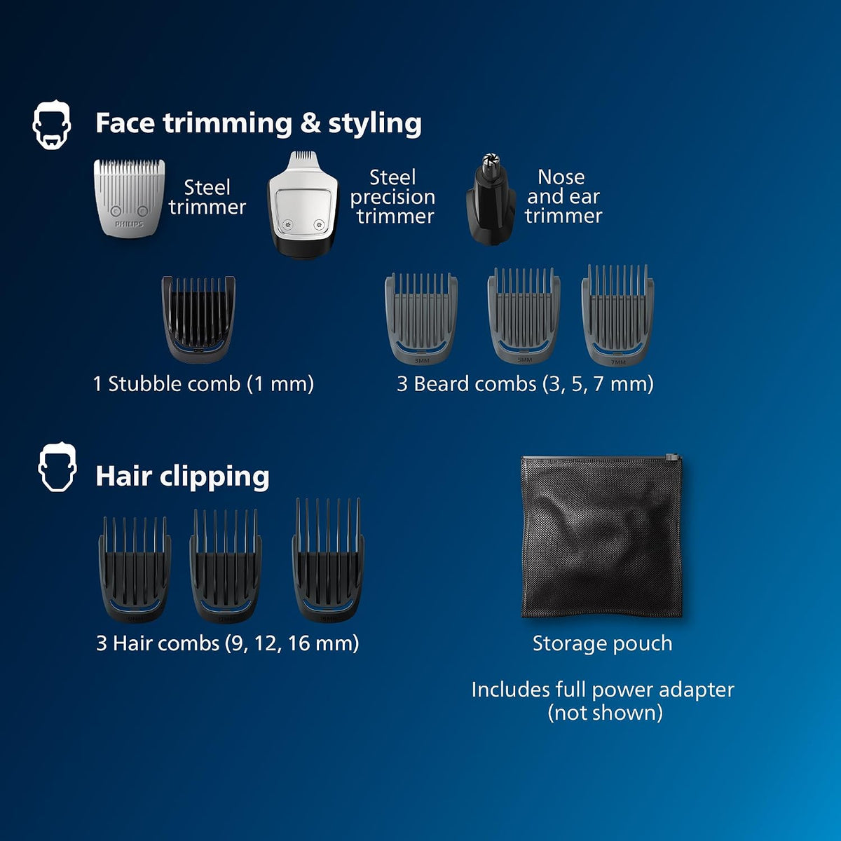 Norelco Philips Multi Groomer MG3740\/40 - Kit de aseo para barba,...