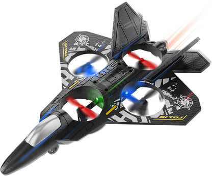 Juguete RC Fighter Jet, Avión de control remoto con luces LED y gir...