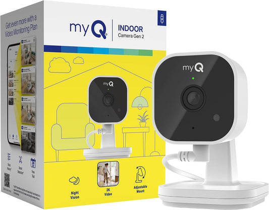myQ - Cámara de seguridad enchufable para interiores Gen 2 \u2013 C...