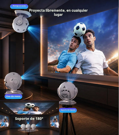 Magcubic Mini proyector con temática de fútbol 2026, soporte 4K And...