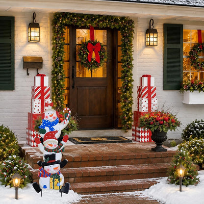 YEAHOME Decoraciones Navideñas para Exteriores, 3 Estacas Decorativ...