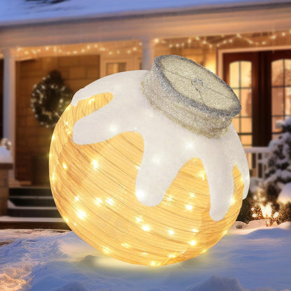 Tngan 1 adorno de Navidad iluminado para exteriores, 80 LED, color...