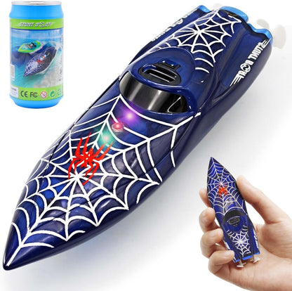 LAFALA - Mini araña de control remoto barco RC barco LED recargable...