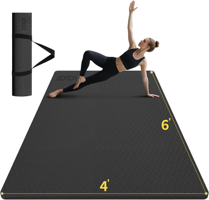 Esterilla grande de yoga de 8 mm (6' x 4') - Extra larga y...