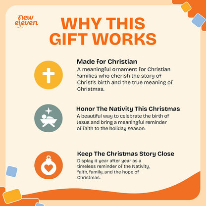 NewEleven Adornos de Navidad de Natividad 2025 \u2013 Regalos crist...