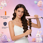 Aima Beauty Onda profunda de 1 pulgada rizador de pelo rizador ondu...