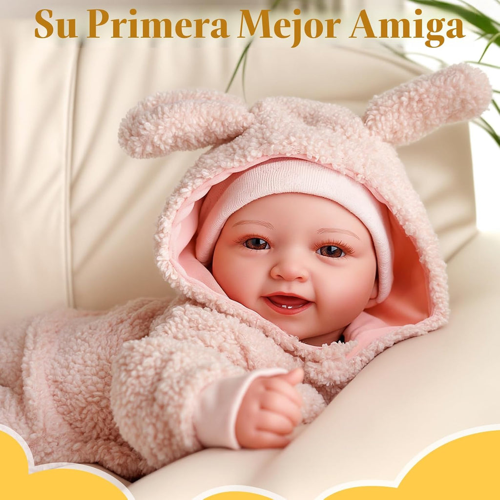 BABESIDE Muñecas de bebé, muñeca de bebé de cuerpo suave y realista...