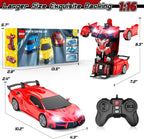 Qumcou Coche de Control Remoto Transformable 1:16, Juguetes para ni...