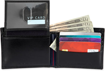 Tommy Hilfiger Cartera Passcase para hombre con ventana de identifi...