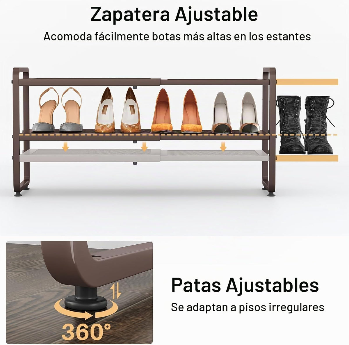 SNTD Zapatero \u2013 Organizador de zapatos expandible para armario...