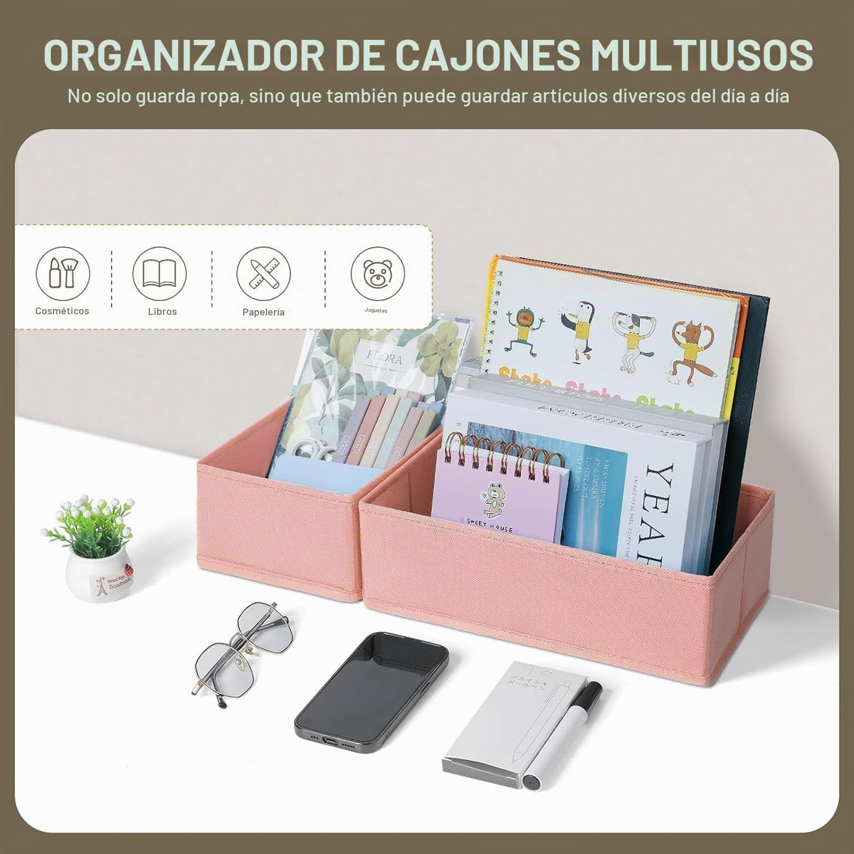 DIMJ Organizador de cajones para ropa, paquete de 18 cubos organiza...