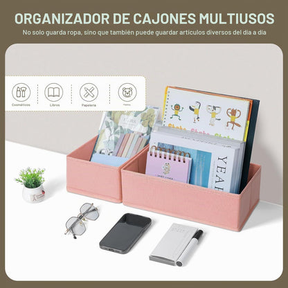 DIMJ Organizador de cajones para ropa, paquete de 18 cubos organiza...