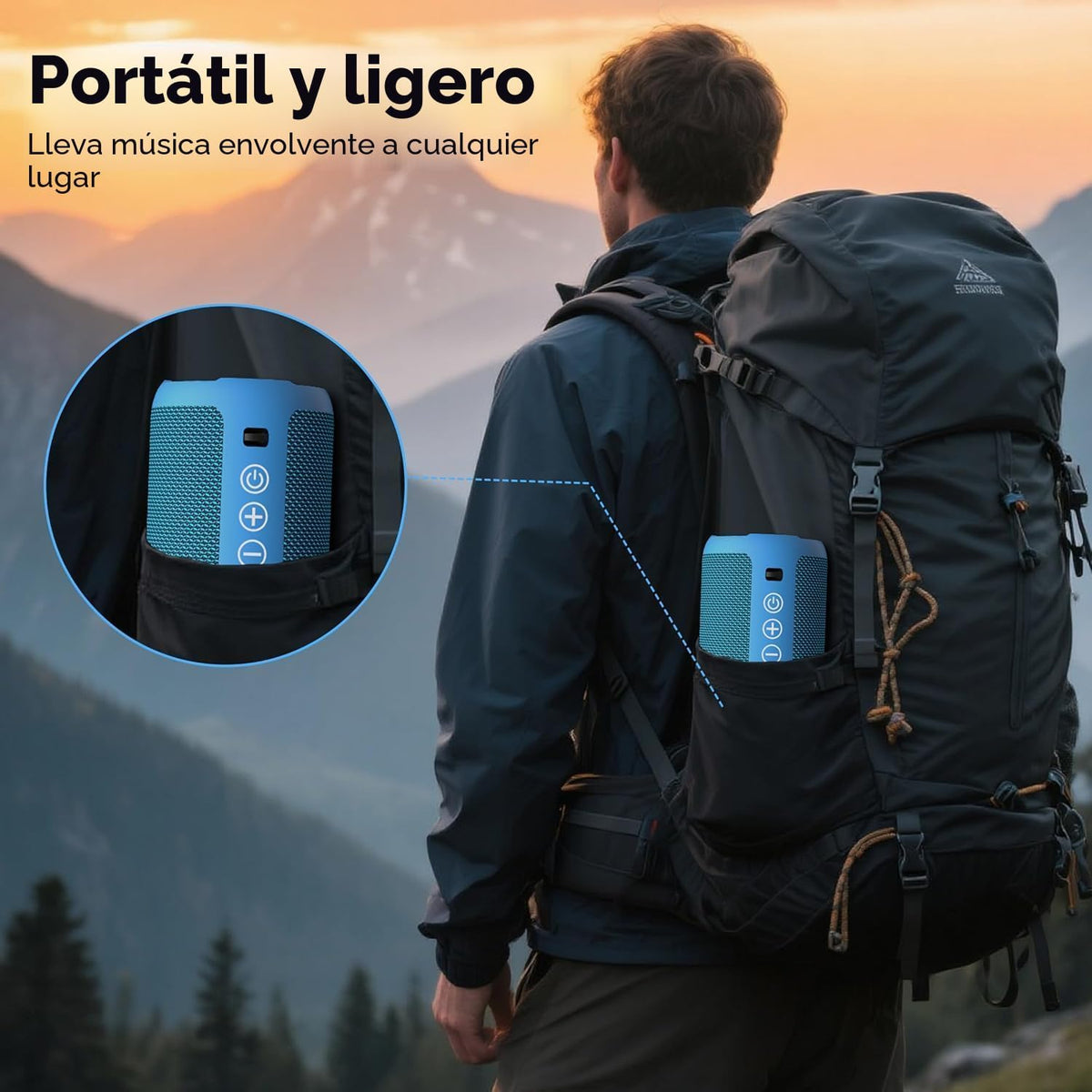Ortizan X10 Altavoz Bluetooth Portátil, IPX7 Resistente al Agua, In...