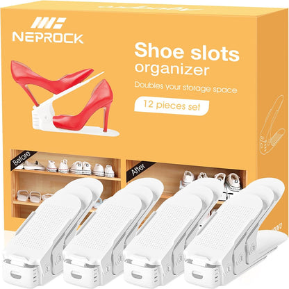 Neprock Organizador de Ranuras para Zapatos para Closet, Estante pa...