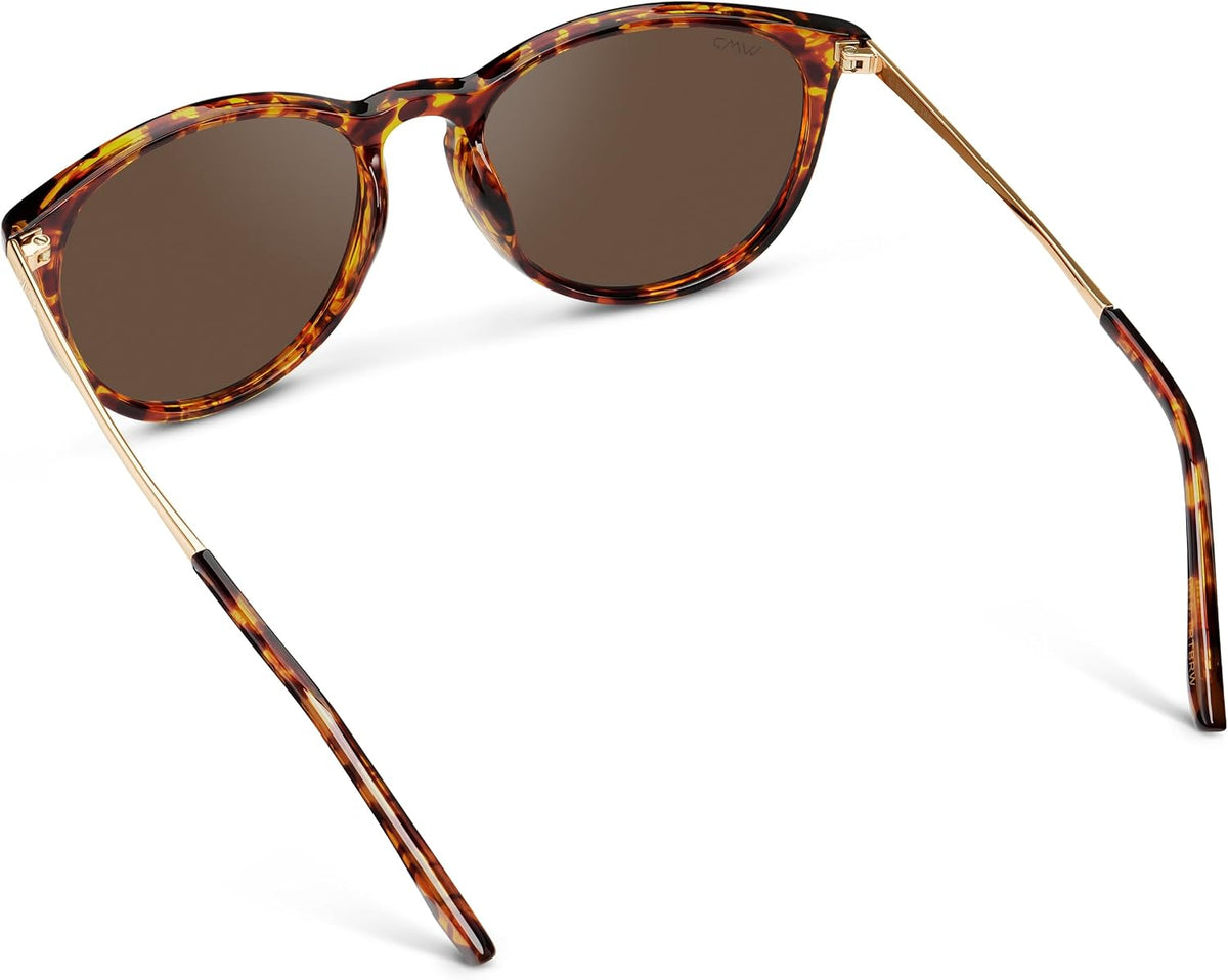 WearMe Pro Gafas de sol polarizadas redondas para mujer, protección...