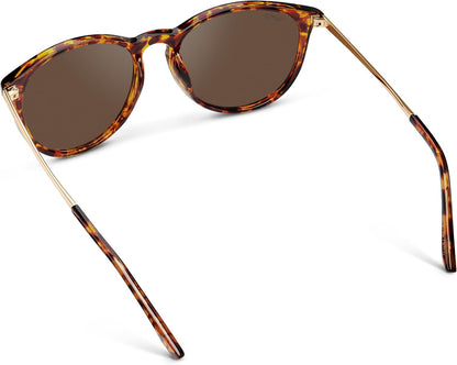 WearMe Pro Gafas de sol polarizadas redondas para mujer, protección...