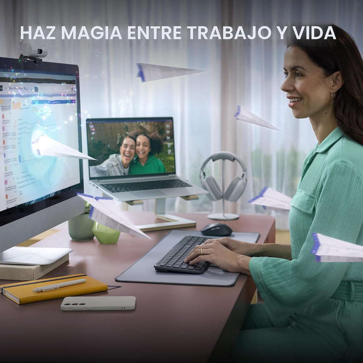 Teclado inalámbrico Logitech Signature Slim K950 con escritura sile...