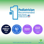 Dr. Brown's Anti-Colic Options+ Juego de biberones de vidrio de...