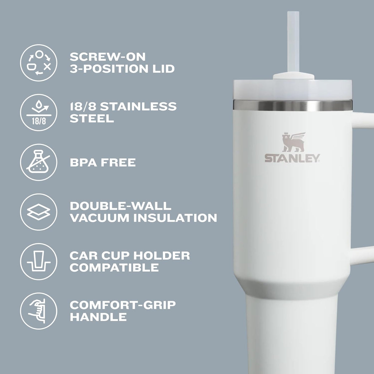 STANLEY Quencher H2.0 Flow State - Vaso de 40 onzas, índigo | Mango...