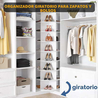 SpaceAid torre giratoria de estante para zapatos de 8 niveles, exhi...