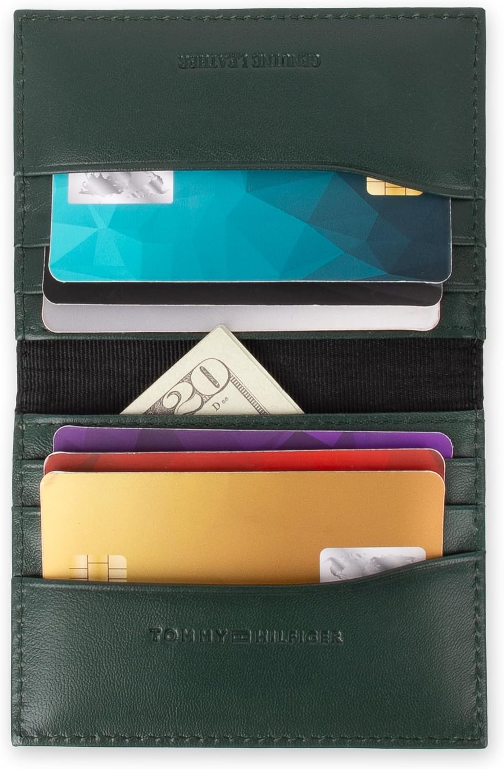 Tommy Hilfiger Cartera Passcase para hombre con ventana de identifi...