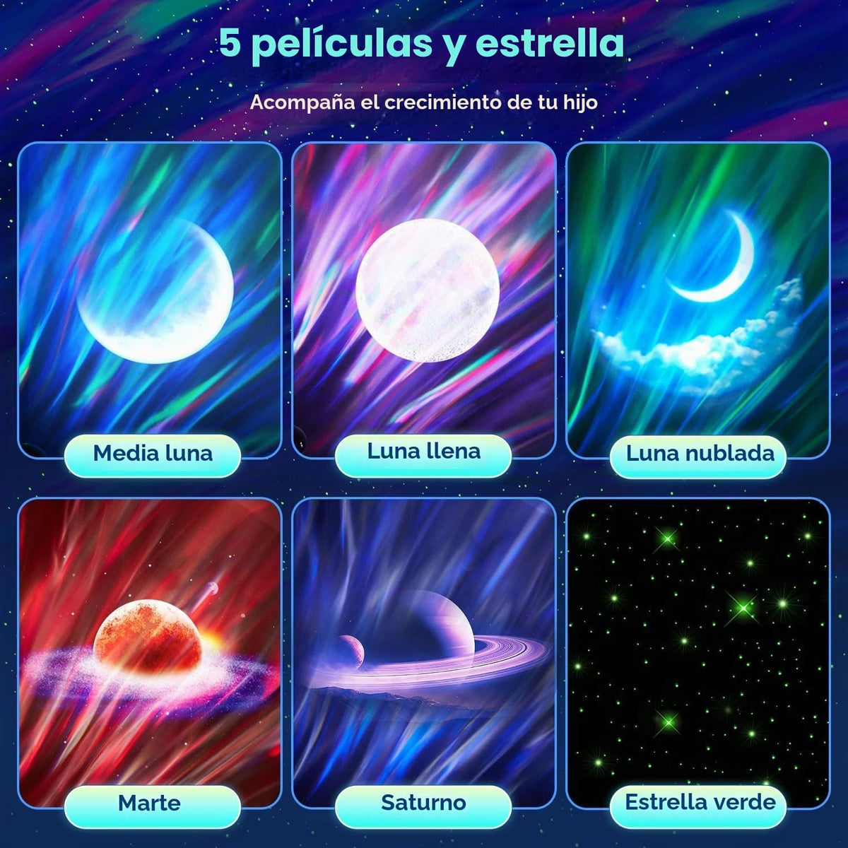 Proyector de luces del norte, proyector de galaxias con más de 300...