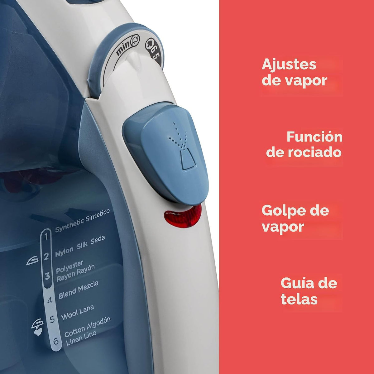 BLACK+DECKER Plancha de vapor para ropa con apagado automático y su...