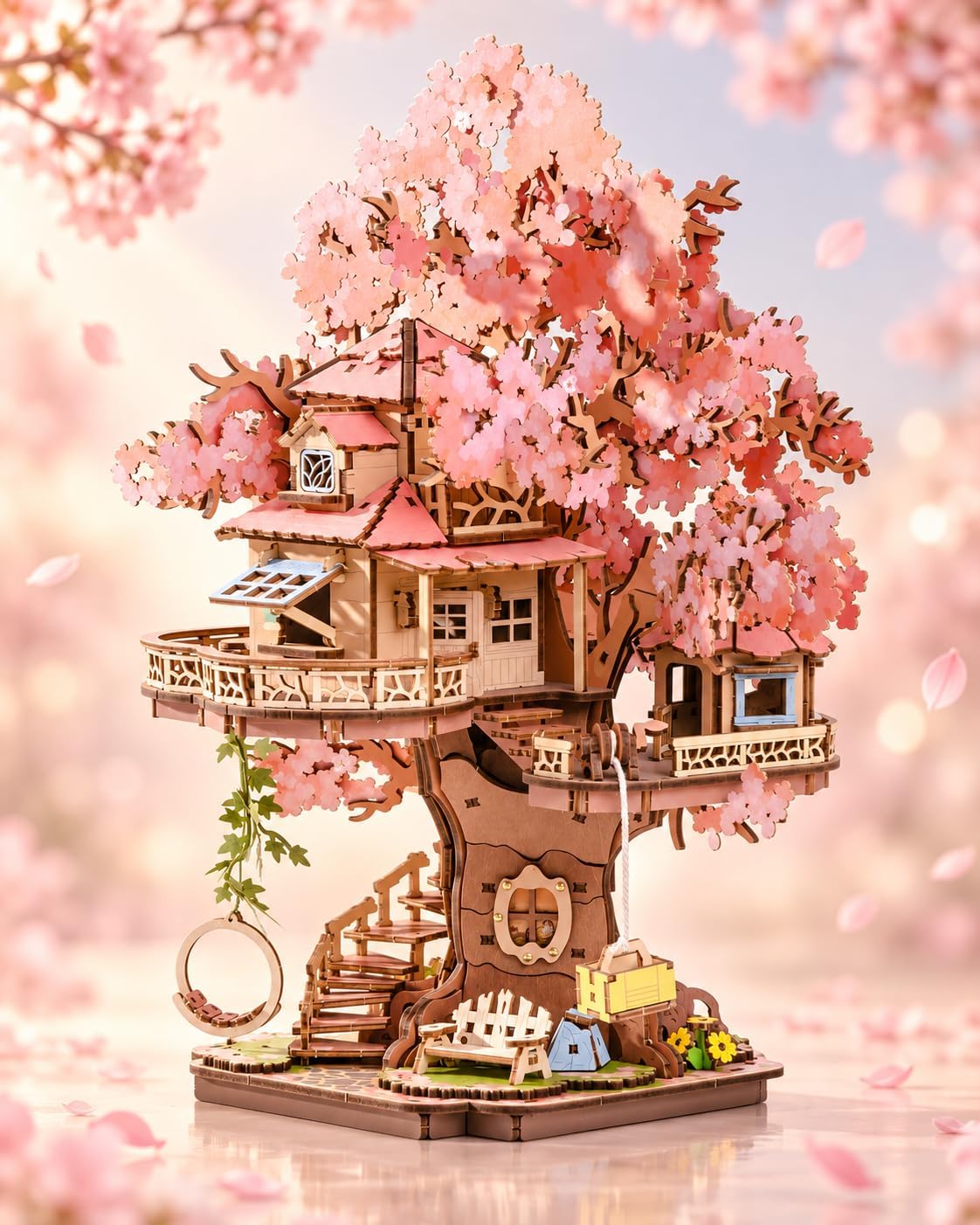 Rolife DIY Kits de Casa en Miniatura Sakura Tree House 12" Rompecab...