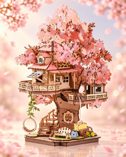 Rolife DIY Kits de Casa en Miniatura Sakura Tree House 12" Rompecab...