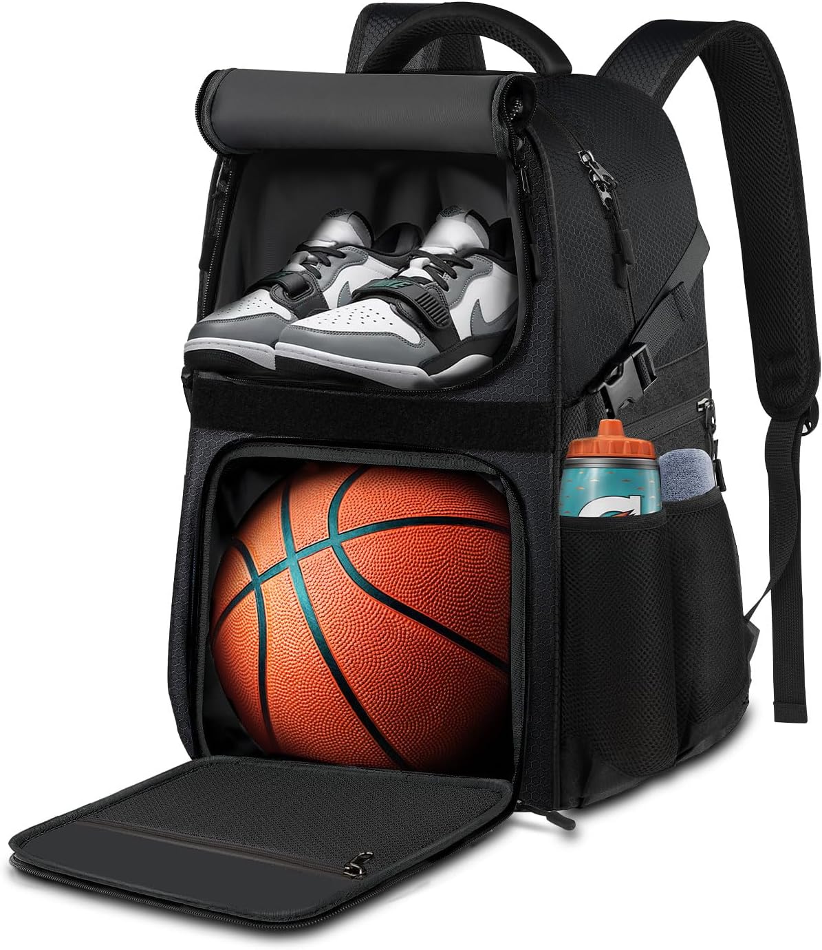 LOINTET - Mochila de baloncesto con compartimento para pelotas y za...