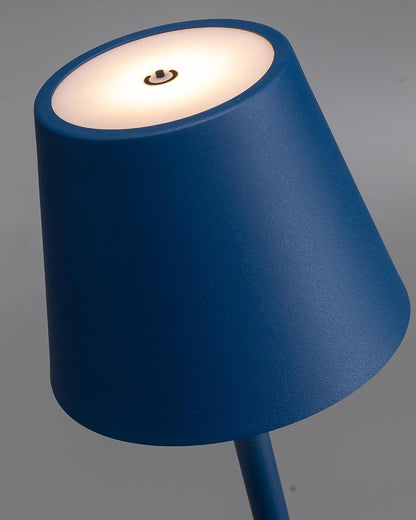 KDG Paquete de 2 lámparas de mesa azules inalámbricas, lámparas de...