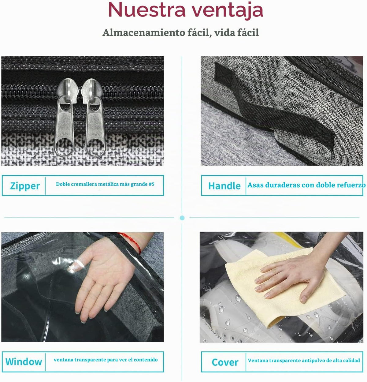 Onlyeasy Organizador de Almacenamiento de Zapatos Debajo de la Cama...