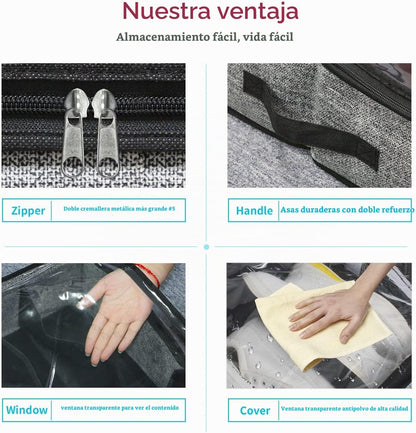 Onlyeasy Organizador de Almacenamiento de Zapatos Debajo de la Cama...