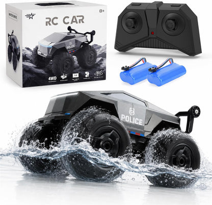 FLYING STAR Auto de control remoto 1:16 con 2 baterías, 4WD imperme...