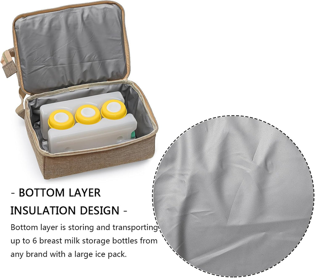 MOMIGO Mochila para extractor de leche \u2013 Doble capa para madre...