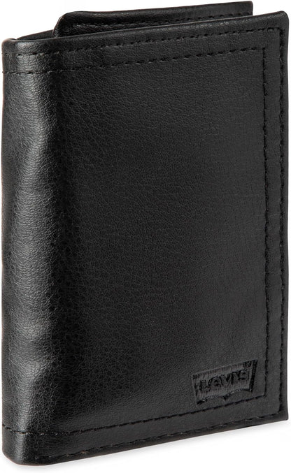 Levi´s - Cartera para hombre, triple pliegue, delgada, incluye vent...