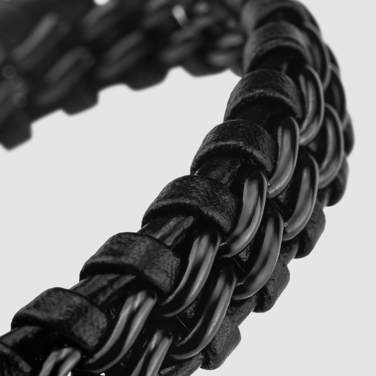 SERASAR | Pulsera de cuero genuino de primera calidad [acero] para...