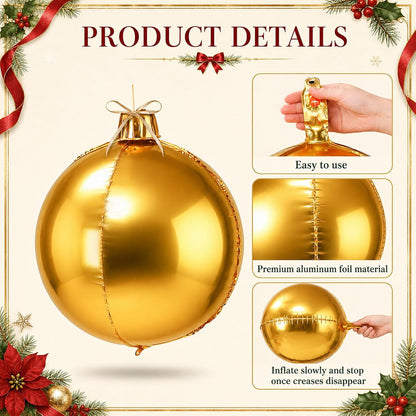 Relaxgiant Juego de 12 adornos de bolas de Navidad jumbo de 22 pulg...