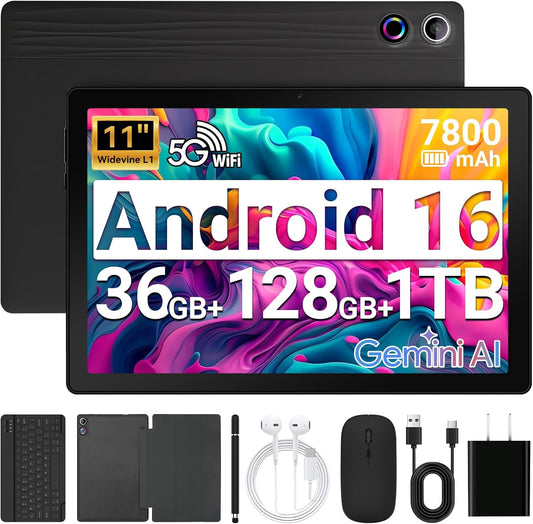 URAO Tableta, Tableta Android 16 de 11" Octa-core 36GB+128GB Gemini...
