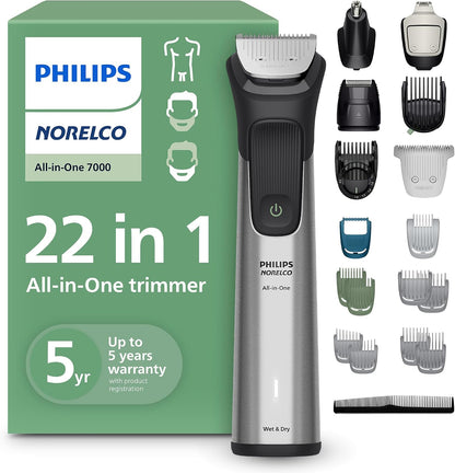 Philips Norelco 7000 - Cortadora todo en uno 22 en 1, cara, cabello...