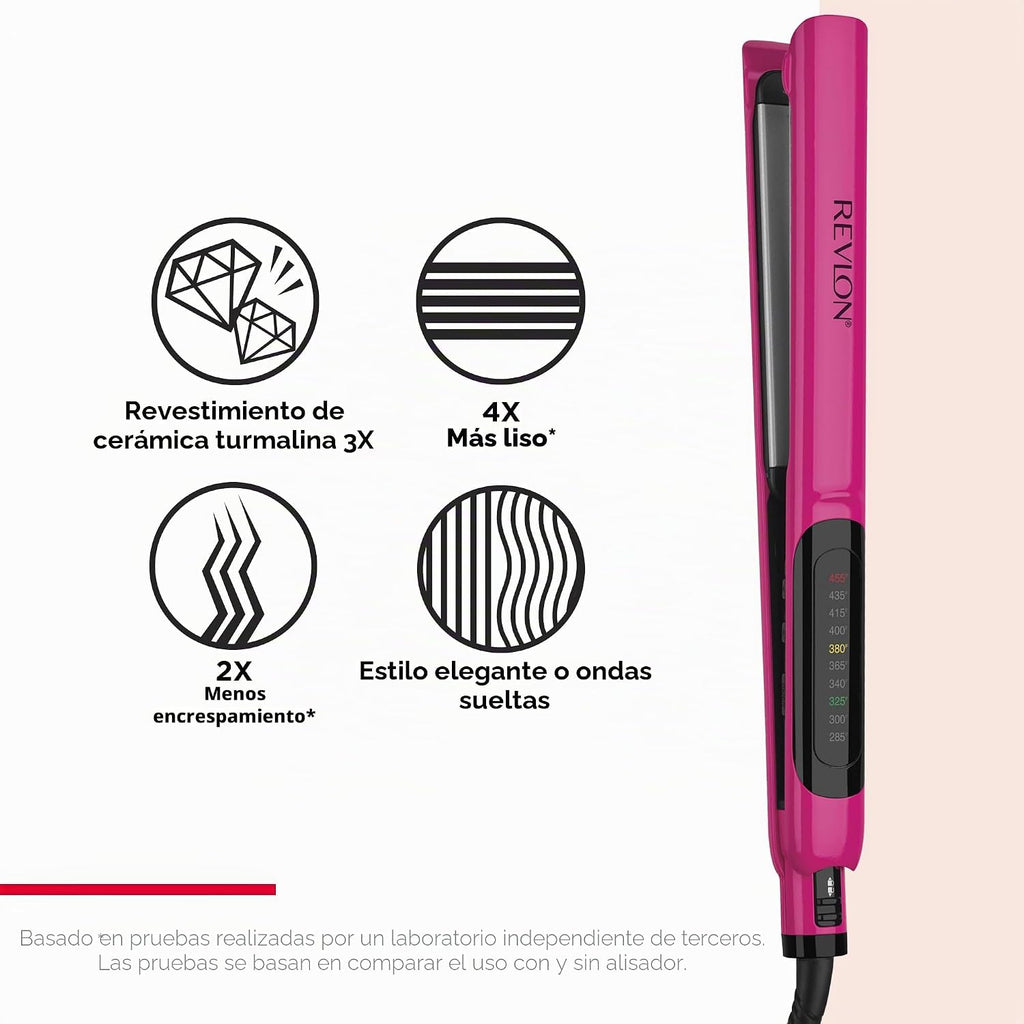 Revlon Plancha plana de cerámica Smooth Brilliance | Smooth Glide y...