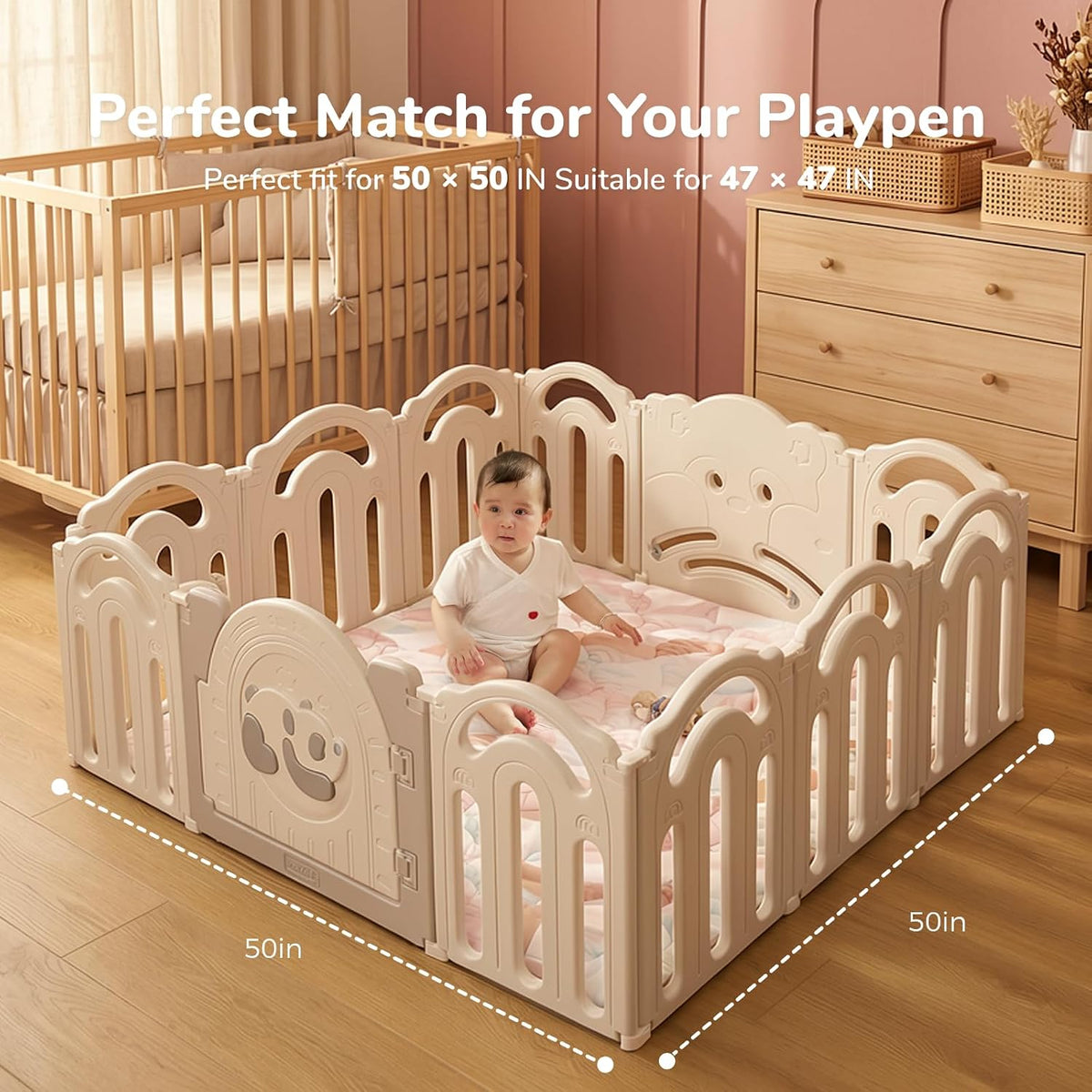 Momcozy Alfombra de juego para bebé para piso, alfombra gruesa de c...
