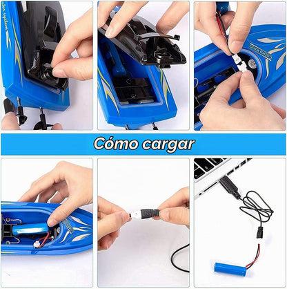 Lumiparty Paquete de 4 botes a control remoto, barcos de control re...