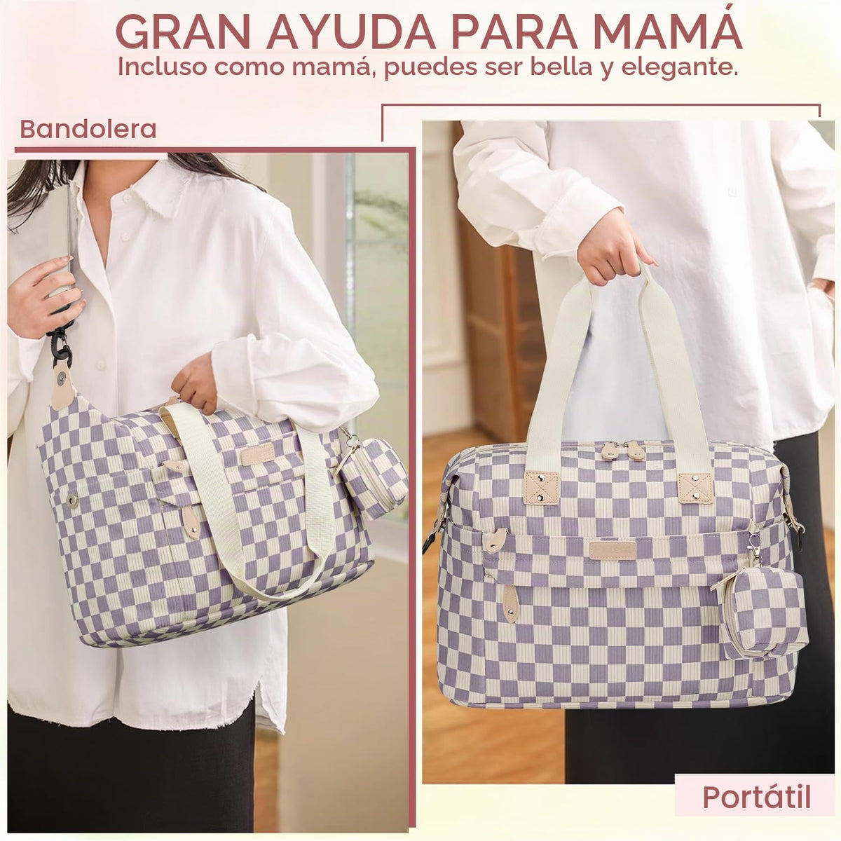 Pritent Bolsa de pañales Tote Impermeable Maternidad Bolsas de Bebé...