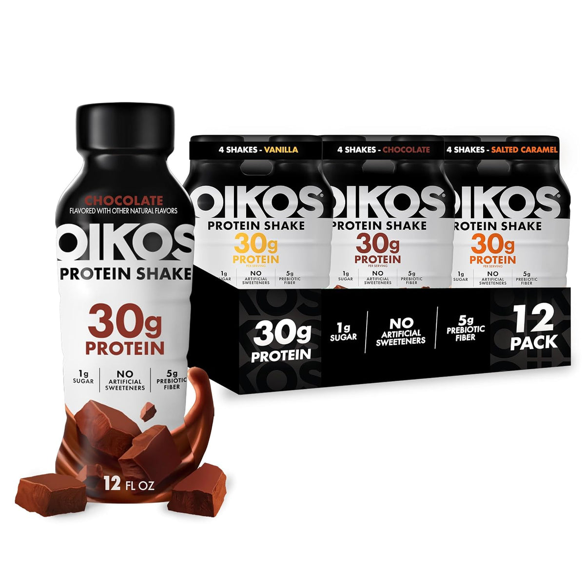 Oikos Batido de Proteína, Paquete de Variedad Exclusivo, Bebidas de...