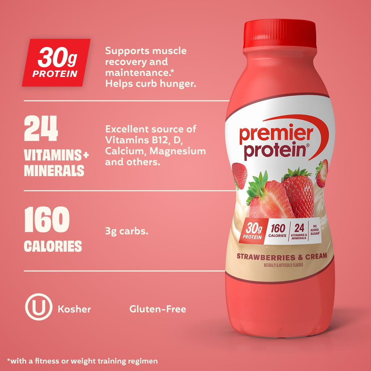 Premier Protein Shake -24 Vitaminas y minerales \/ nutrientes para...
