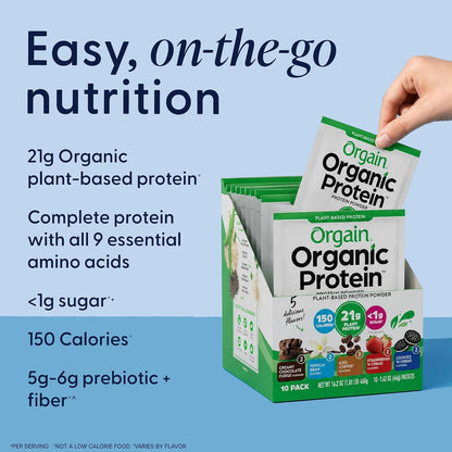 Paquete variado de proteína vegana orgánica en polvo, cinco sabores...