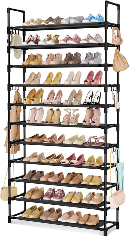 LANTEFUL Zapatero de 11 niveles alto con capacidad para 55 pares de...