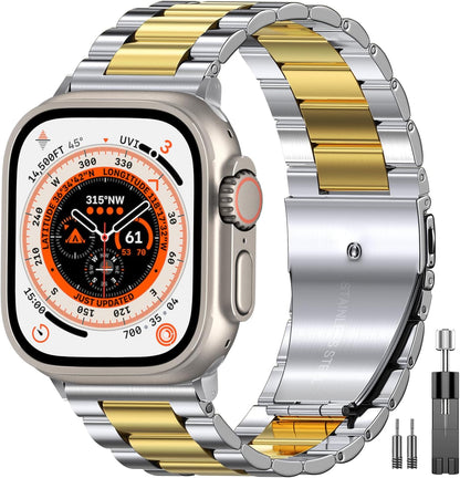 EPULY Correa de metal compatible con correas de Apple Watch para ho...